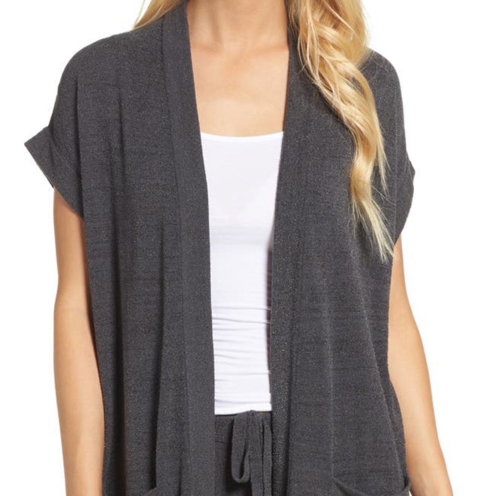Barefoot Dreams Cozychic Ultra Lite Kimono style Lounge set in Carbon XL EUC